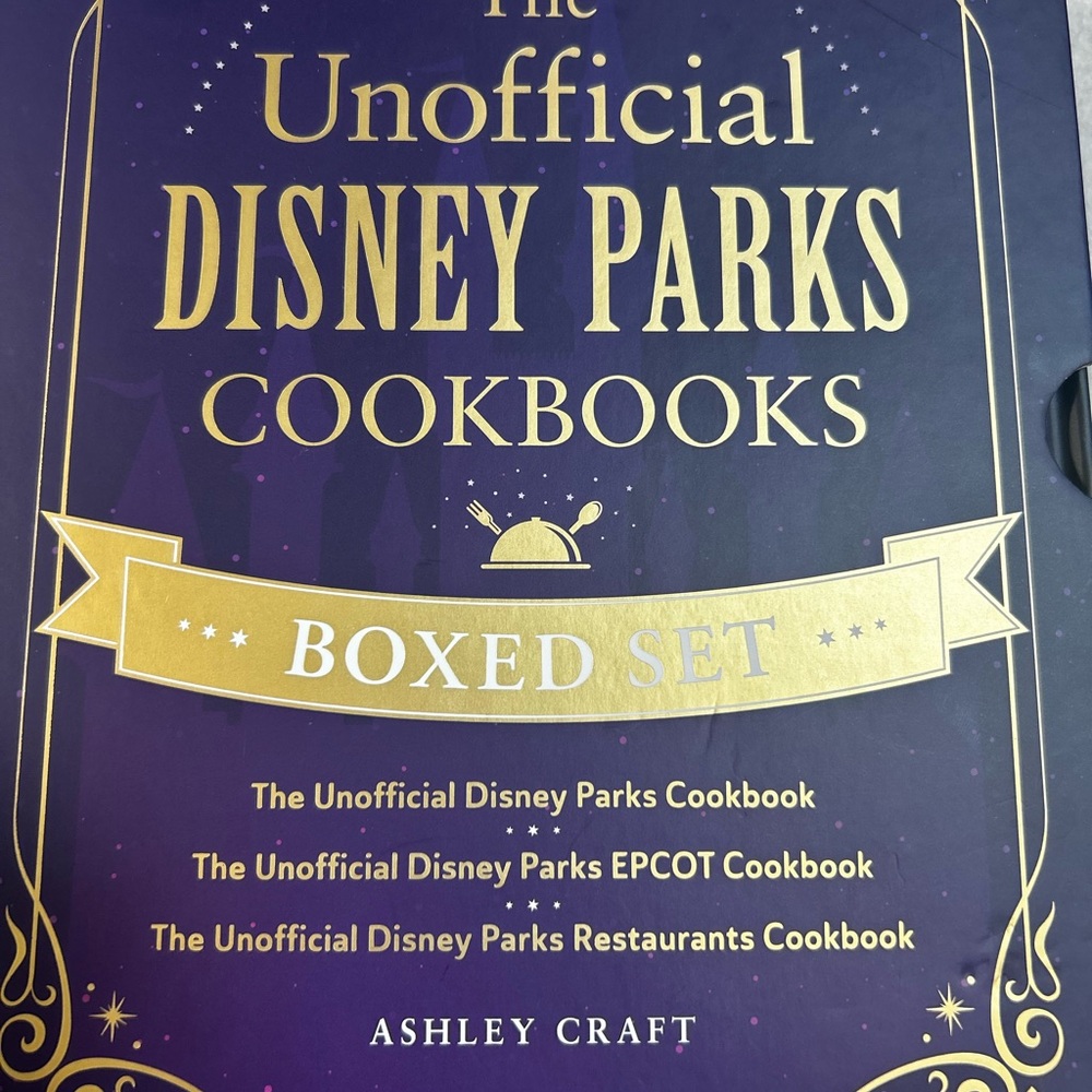Disney Unofficial Parks Cookbooks Boxed Set - Gold and Purple